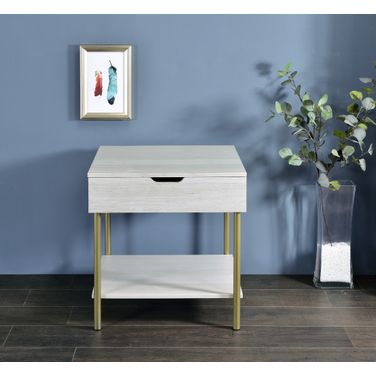 Whitman Square End Table In White