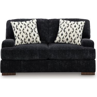 Whitmore Manor Loveseat In Black Pearl
