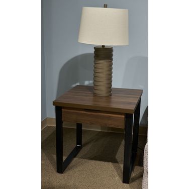 Wickman Falls End Table In Dark Brown