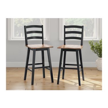 Wildenauer Bar Height Bar Stool Set of 2 In Brown and Black