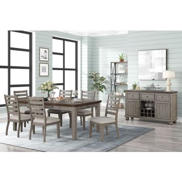Will Dining Table With 6 Drawers In Brown and Gray