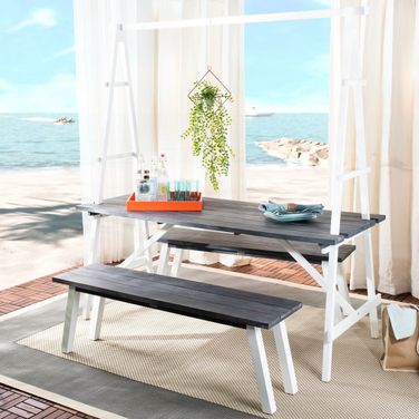 Willamy 3 Piece Dining Set In Ash Gray