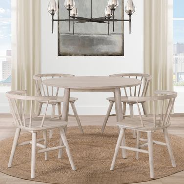 Willow Round Dining Room Set In Tan