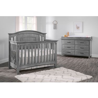 Willowbrook Convertible Kids Bedroom Set In Graphite Gray