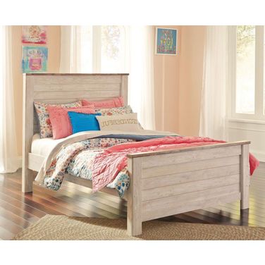 Willowton Whitewash Full Panel Bed