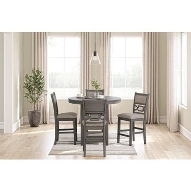 Wrenning Counter Height Dining Table and 4 Barstools In Gray