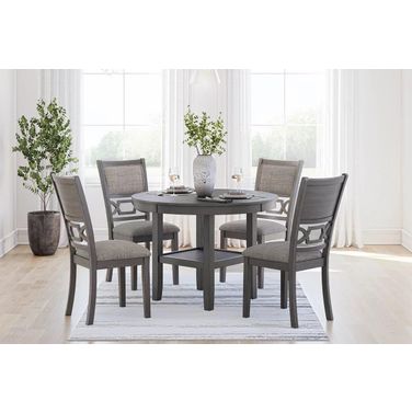 Wrenning Dining Table and 4 Chairs In Gray