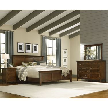 Westlake Cherry Brown Mansion Bedroom Set