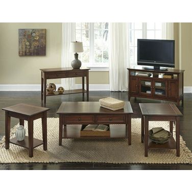 Westlake Cherry Brown Occasional Table Set