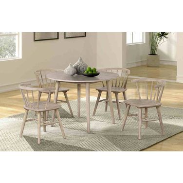 Yate Round Dining Room Set In Natural Oak