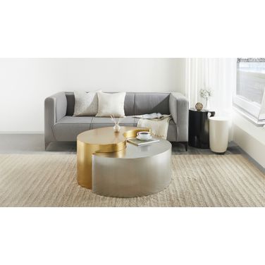 Ying Yang Coffee Table In Gold and Silver