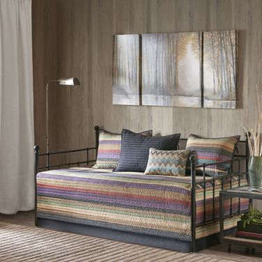 Yosemite Polyester Printed 6 Piece Daybed Set In Multi
