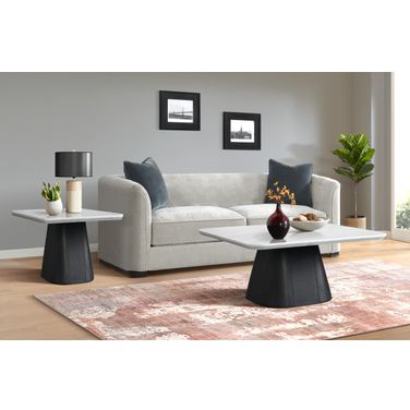Yuri Occasional Table Set In White and Black