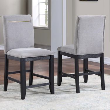 Yves Counter Chair In Grey set of 2