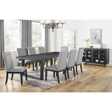 Yves Rubbed Charcoal Dining Room Set
