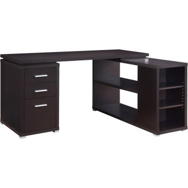 Yvette L shape Office Desk Cappuccino