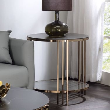 Abisha End Table In Champagne