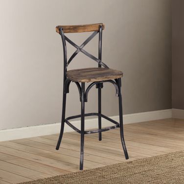 Zaire Antique Black Bar Chair