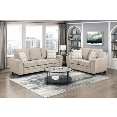 Zander Living Room Set In Taupe