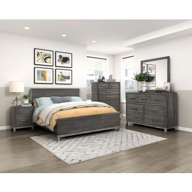 Zephyr Panel Bedroom Set In Gray