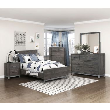 Zephyr Youth Bedroom Set In Gray