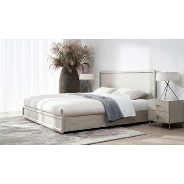 Zest Solid Wood Platform Bedroom Set In Light Oak