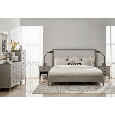 Zest Upholstered Bedroom Set In Greige