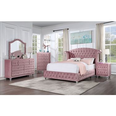 Zohar Bedroom Set In Pink