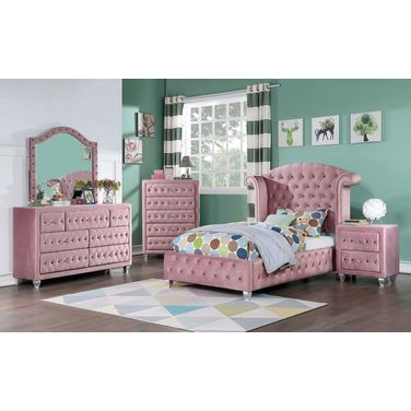 Zohar Twin Bed In Pink