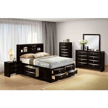 Zosimo Eastern king Bed In Black