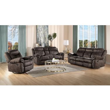 Zubaida Chocolate Reclining Living Room Set