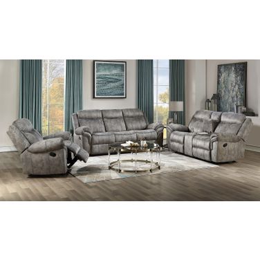 Zubaida Gray Reclining Living Room Set