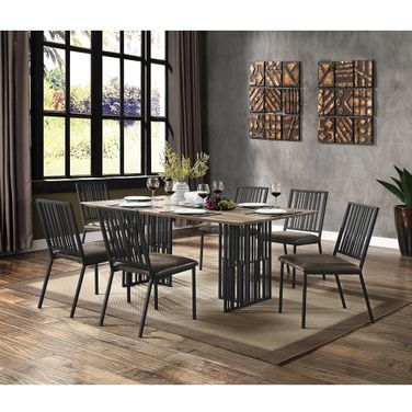 Zudora Dining Room Set In Antique Oak