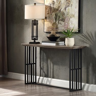 Zudora Sofa Table In Antique Oak