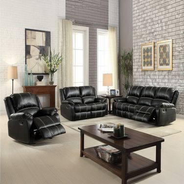 Zuriel Living Room Set In Black