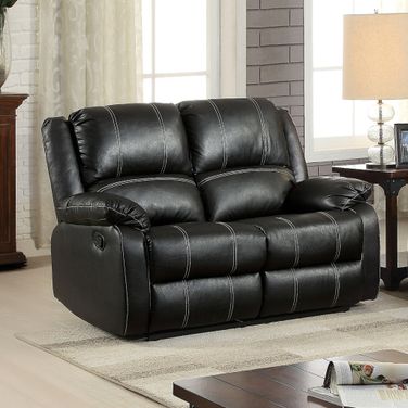 Zuriel Motion Loveseat In Black
