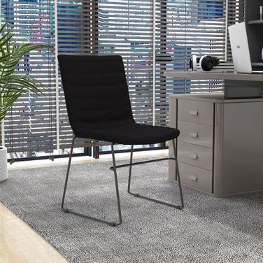 Zylar Series Office Guest Chair In Brown Fabric