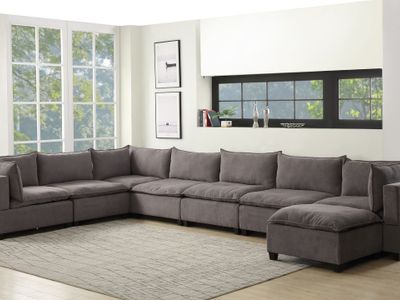 Lilola Home Brayden Light Gray Fabric Sectional