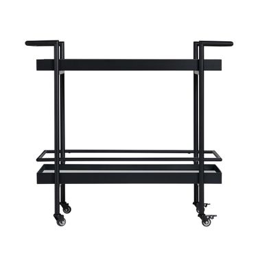1 Shelf Bar Cart In Clear and Black