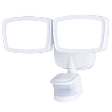 10.75 Inch 2L LED Outdoor Motion Sensor Security Flood Light 180 Deg. In White