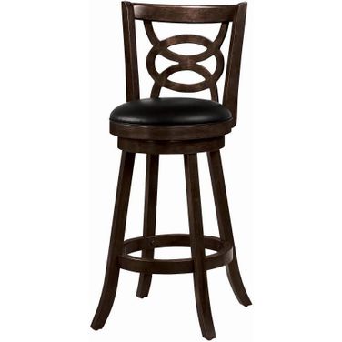 Calecita Swivel Bar Stools with Upholstered Seat Cappuccino Set of 2