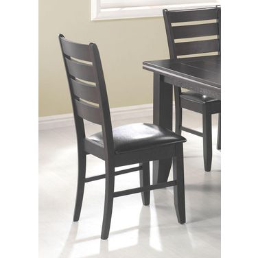 Dalila Ladder Back Side Chairs Cappuccino and Black Set of 2