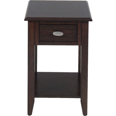 Nash Merlot Warm Chairside Table In Merlot