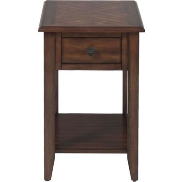 Nash Medium Brown Chairside Table In Medium Brown