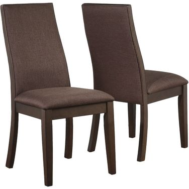 Spring Creek Upholstered Side Chairs Rich Cocoa Brown Set of 2