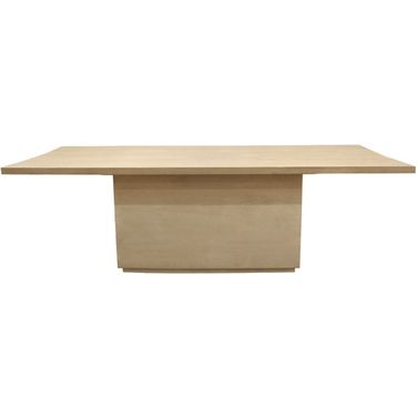 108 Inch Solid Wood Pedestal Base Dining Table In Natural
