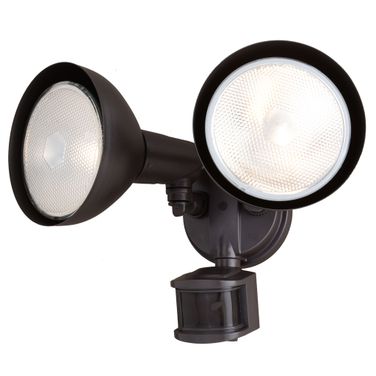 11.75 Inch 2 Light Outdoor Motion Sensor Security Flood Light 180 Deg. In Bronze