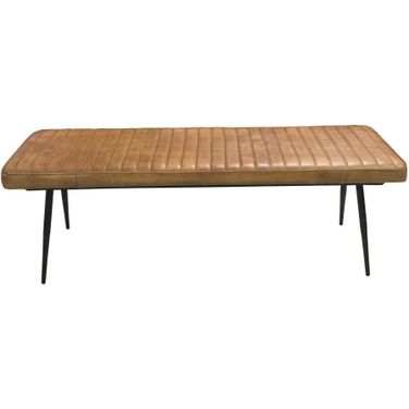 Misty Cushion Side Bench Camel and Black