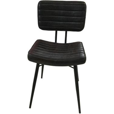 Misty Padded Side Chairs Espresso and Black Set of 2
