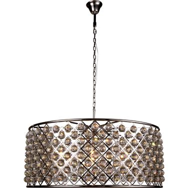 Madison 43.5" Polished Nickel 10 Light Chandelier With Clear Royal Cut Crystal Trim